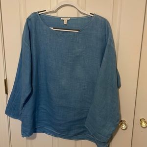 Eileen Fisher organic linen tunic size L.